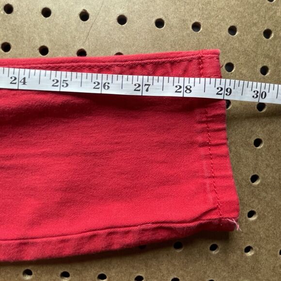 True Religion Joey Super T Stitch Jeans Womens Size 28x29 Red Skinny USA Made - Picture 13 of 13